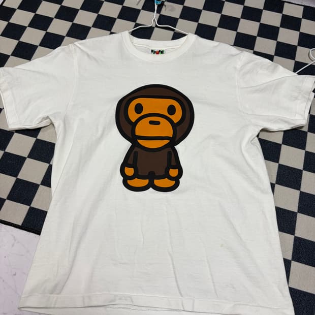 베이프 베이비 마일로 티셔츠 화이트 M