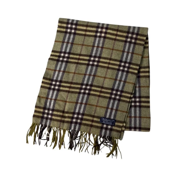 버버리 캐시미어 그린 노바체크 머플러 