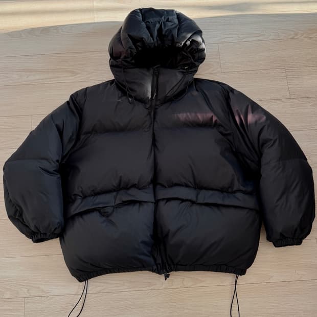 (M)집시 블랙 오버사이즈 헤비 구스 다운 패딩 검정 패딩
