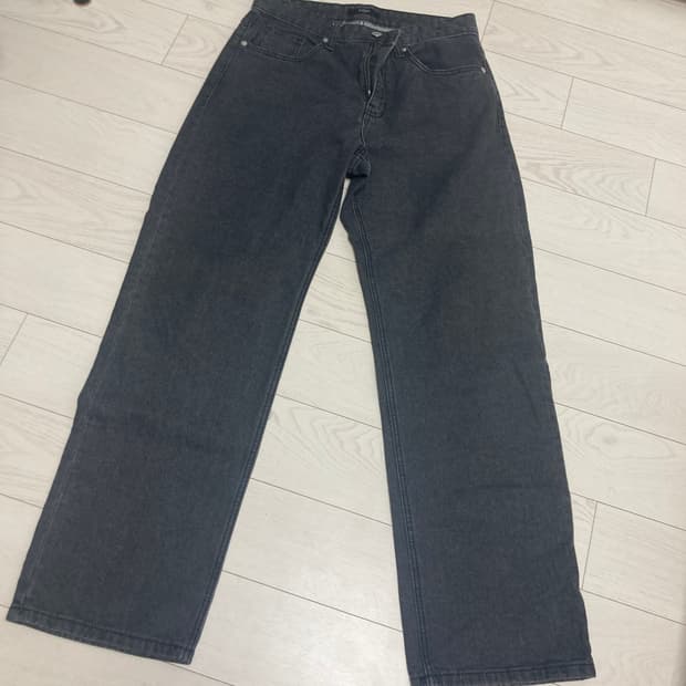 흑청 데님 와이드 팬츠