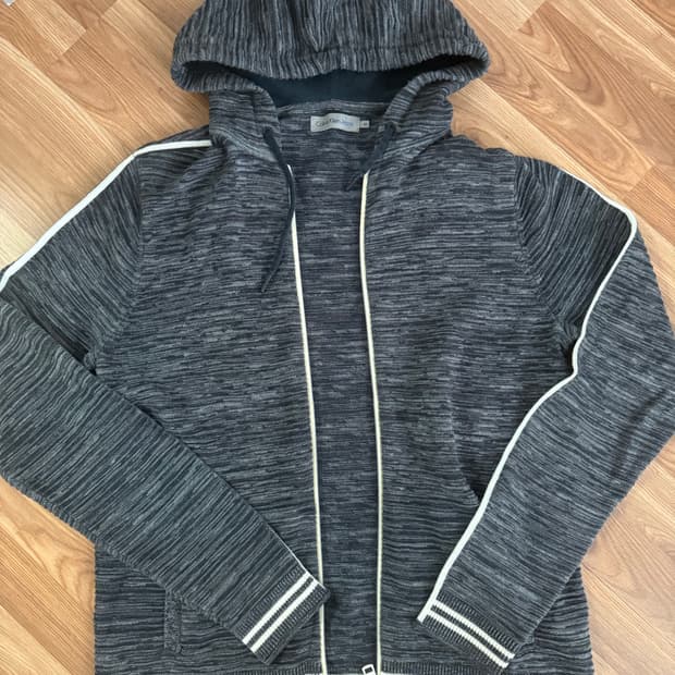 켈빈 클라인 진스 멜란지 코튼 후드집업