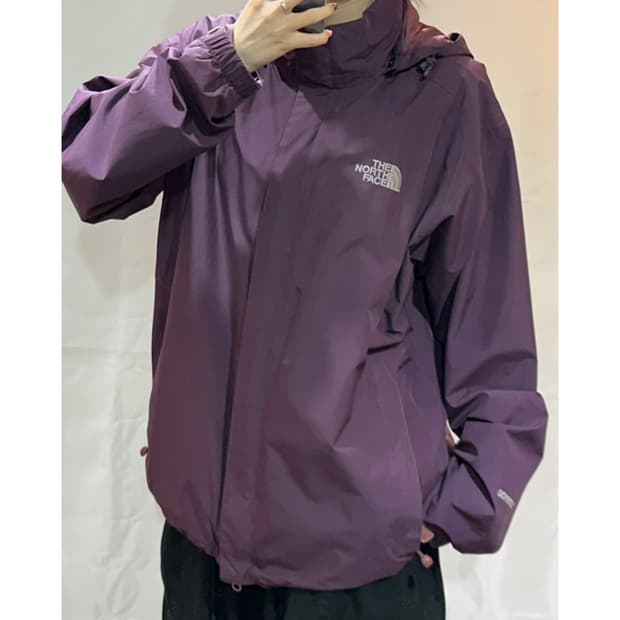 노스페이스 딥 퍼플 후드 바람막이
