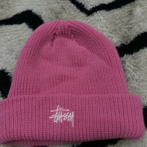 스투시 베이직 커프 비니/더스티핑크 