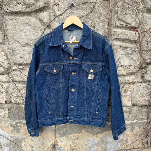90s 칼하트 빈티지 wu108 인디고 데님 트러커 자켓 42