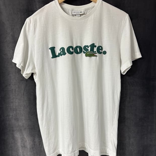 라코스테(Lacoste) 레귤러핏 로고 반팔 티셔츠 M