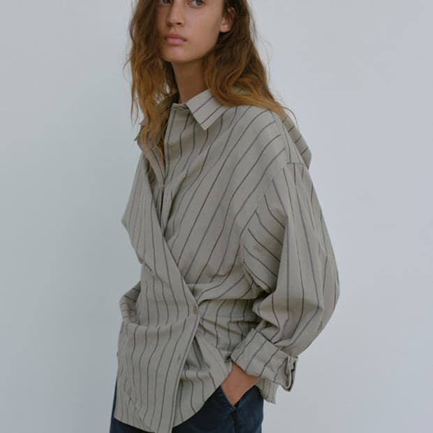 모이아 셔츠 vintage st shirt (ash stripe)