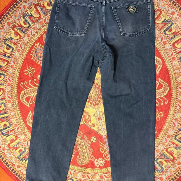 스톤아일랜드 90s 그린엣지 데님 청바지