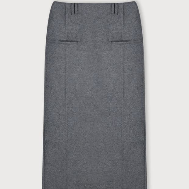에토스 ethos Woolen H라인 맥시 스커트 