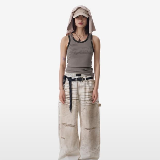 아캄 더티 워시드 팬츠 1size