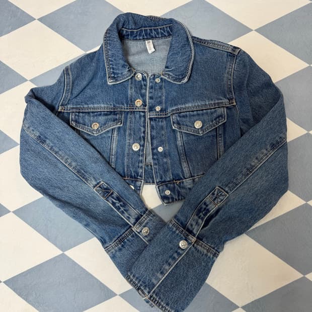 Zara 데님 크롲 자켓 xs