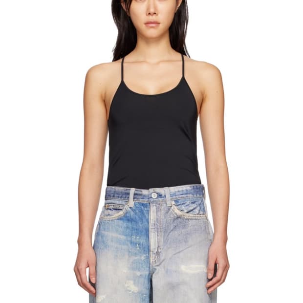 아워레가시 Slender Tank 탑 블랙 테크 저지