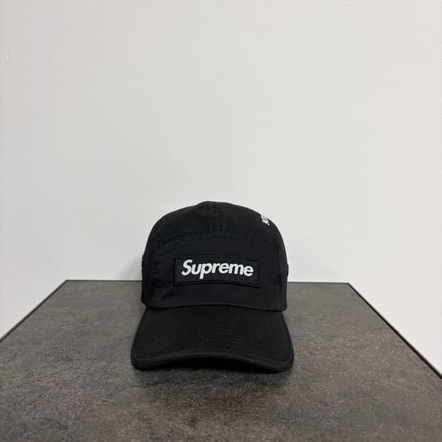 (OS) 슈프림 박스로고 캠프캡 모자 21fw 밀리터리 블랙