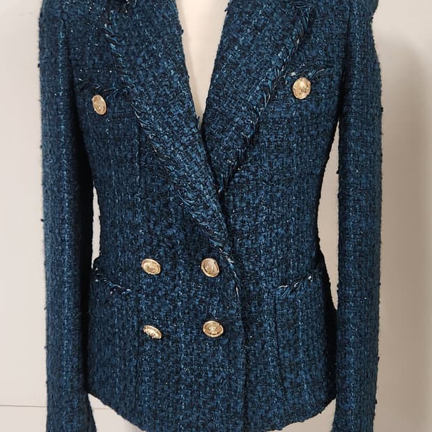미샤 트위드 자켓  블루 44 23SS