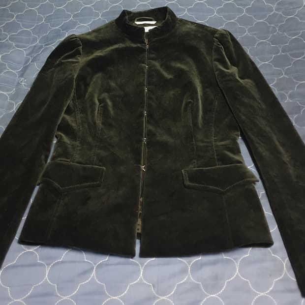 (이태리) 막스마라 마렐라 모달혼방 벨벳 럭셔리 자켓 블랙 (XS)