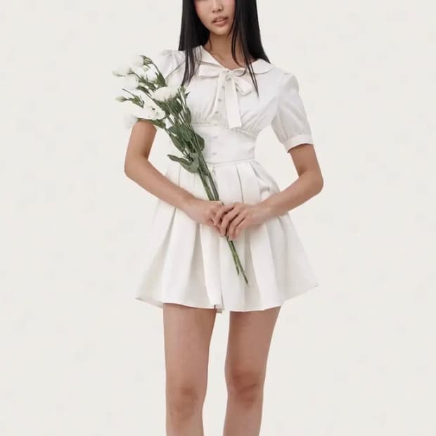 클리시어 엘라 레이스 새틴 드레스 원피스 M