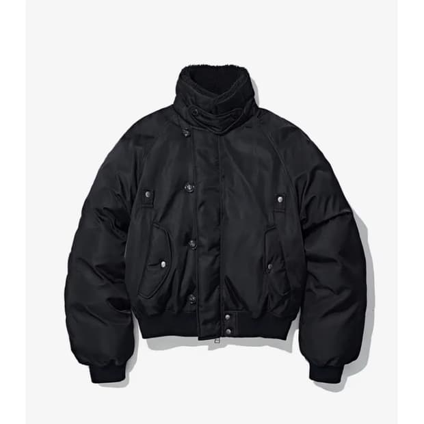 파르티멘토 밀리터리 숏파카패딩봄버블랙