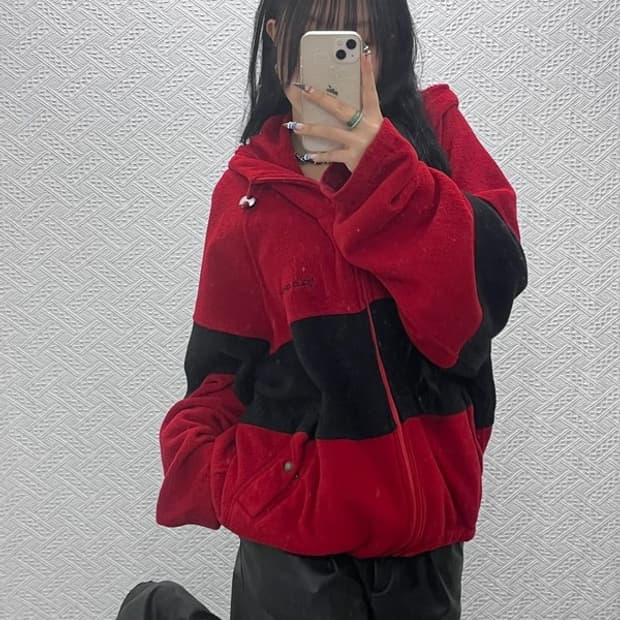 폴로 랄프로렌 스포츠 레트로 배색 오버핏 후리스 105 C07683