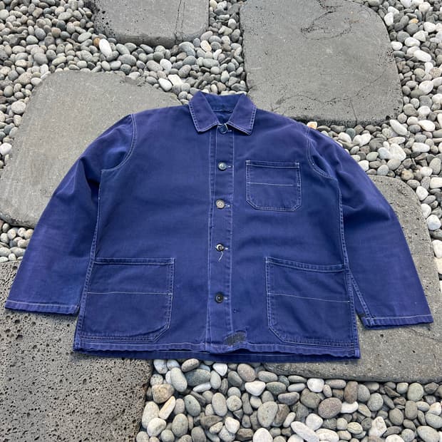 FADED PURPLE NAVY OLD VINTAGE 빈티지프렌치워크자켓