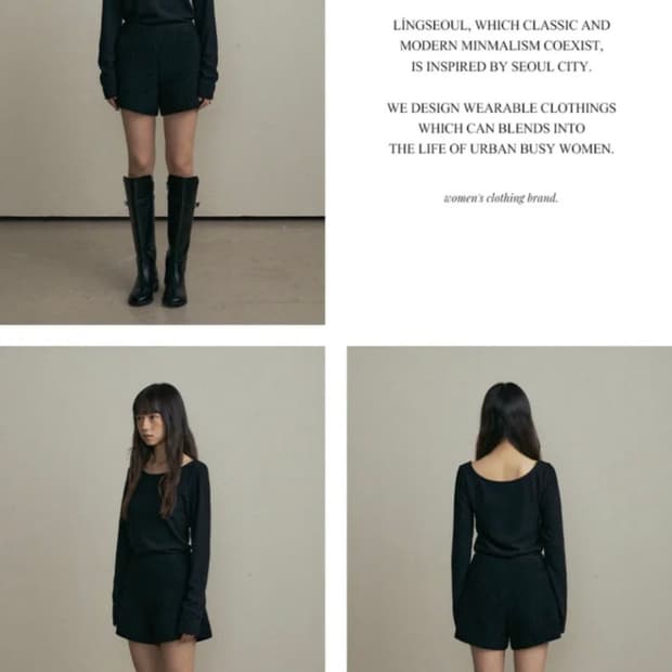 링서울 alpaca half pants-black S