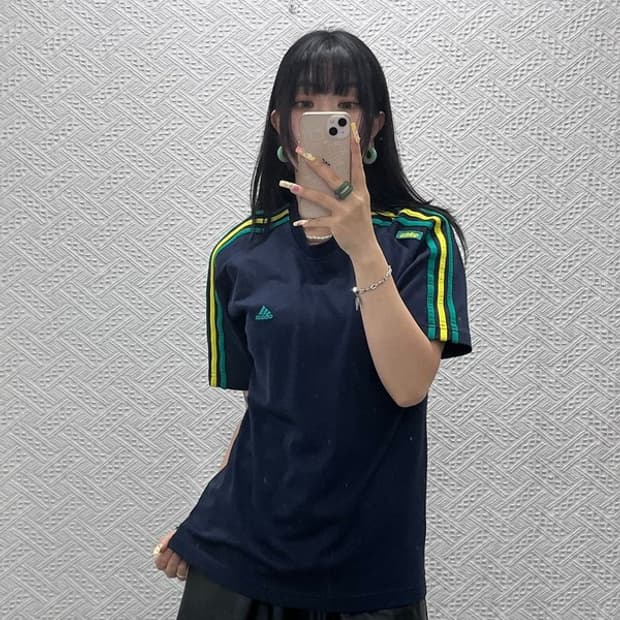 아디다스 올드스쿨 빈티지 브라질 삼선 카라 반팔티 90 C13939