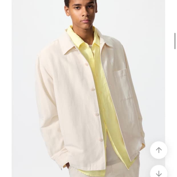 유니클로 남방 코튼 린넨셔츠 재킷 L사이즈