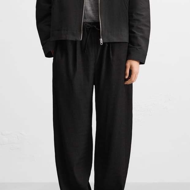 ZARA(자라) 밴딩지짐이 턱 디테일 여름바지