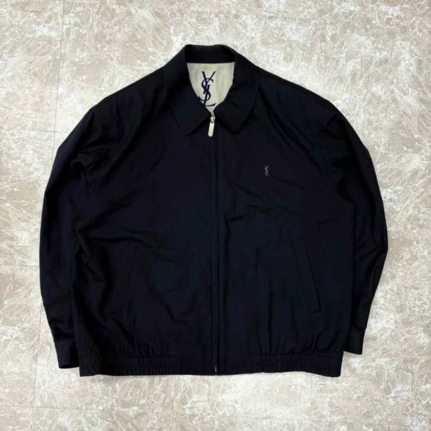 YSL 입생로랑 블랙 윈드브레이커 자켓 바람막이 희귀져지(110)