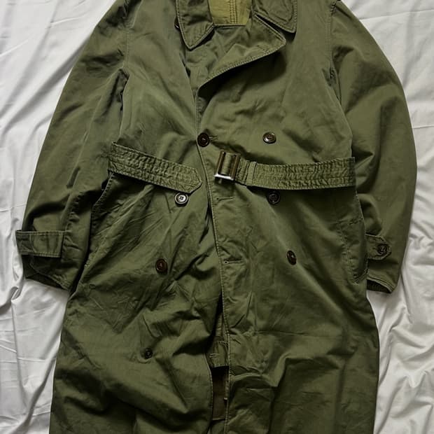 50s 빈티지 미군 OG-107 트렌치코트