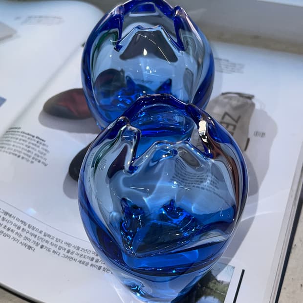 60s Cobalt Blue ZBS Glassworks Handcraft