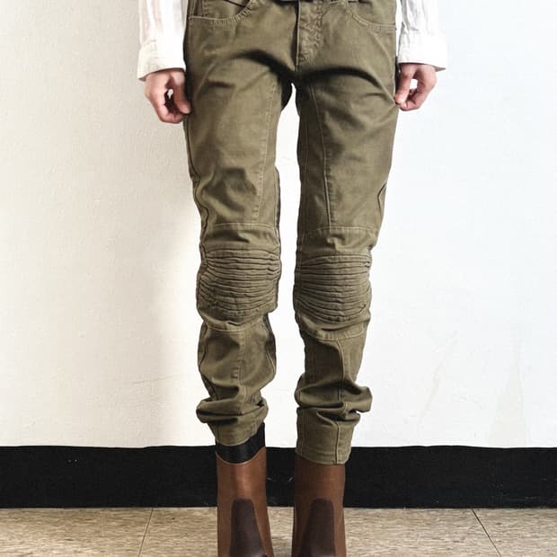 알렉산더맥퀸 11ss 바이커팬츠