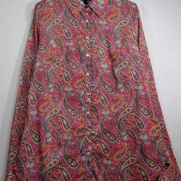 2사이즈 (S_55) 타미힐피거 페이즐리 셔츠 블라우스