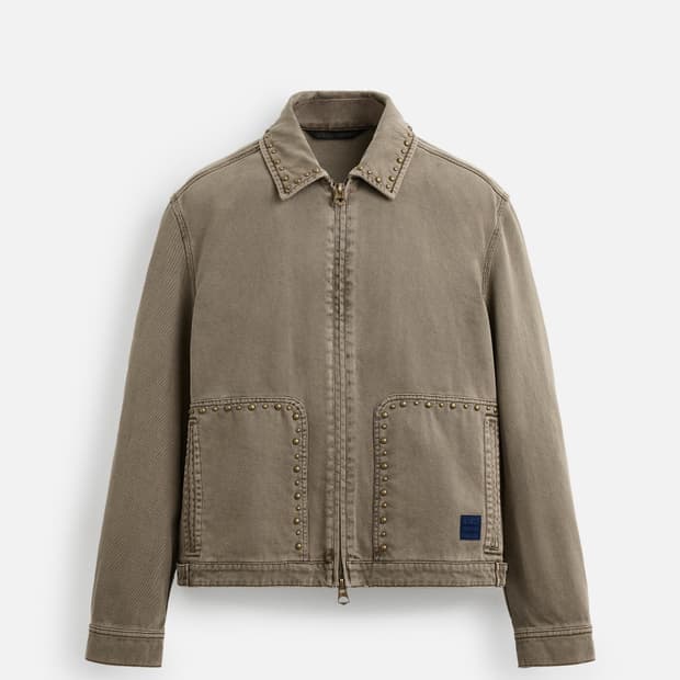 자라 zara 스터드 워싱 워크자켓 XL