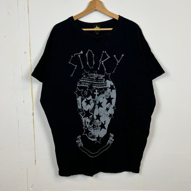 JPN I'M SIL 해골 프린팅 반팔 티셔츠 F