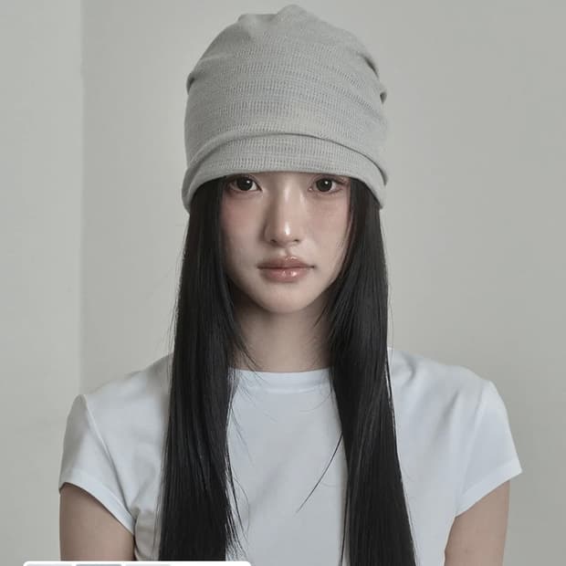 이네기 Metal Sheer Beanie (sand beige) 비니