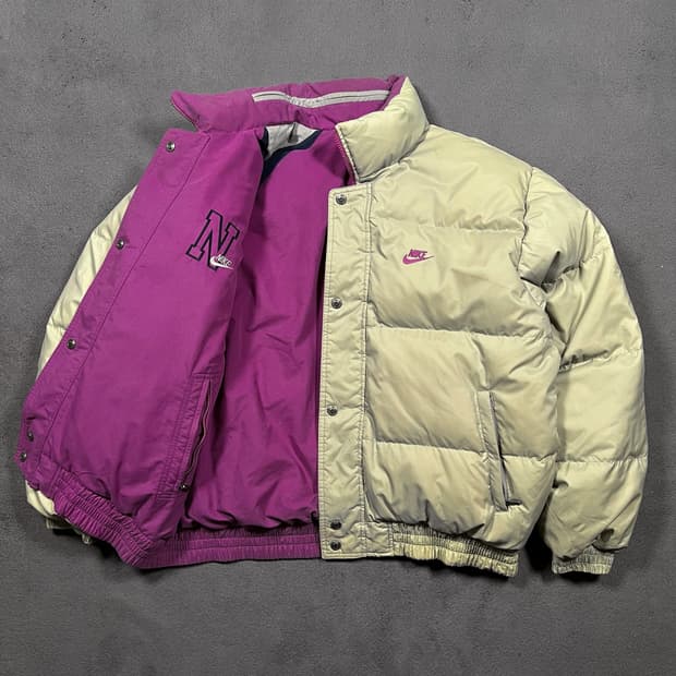 90's 나이키 삼나스포츠 리버시블 다운 패딩 자켓