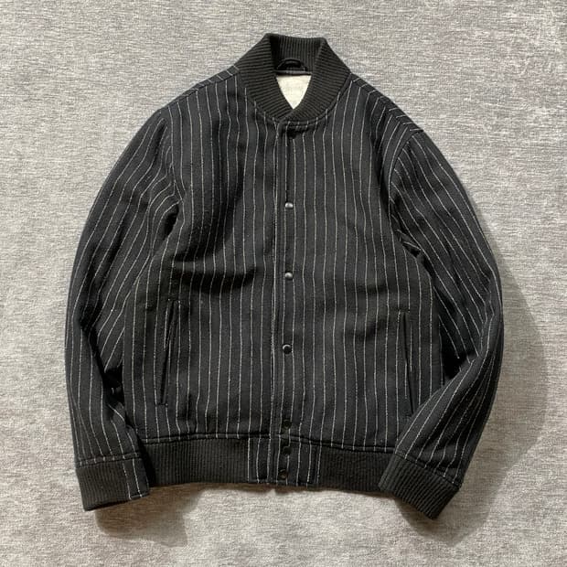 [L] Stussy 스투시 스트라이프 스타디움 자켓