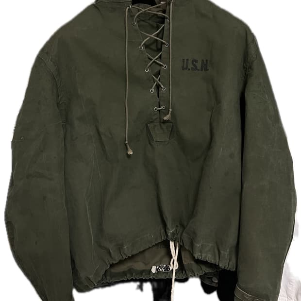 [m] 40s U'S NAVY N-2 DECK RAIN PARKA