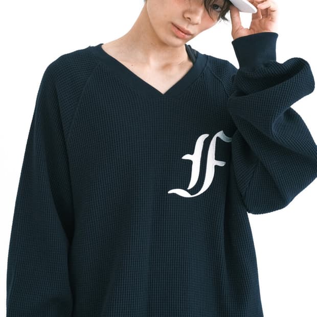 샵페어리 waffle boxy MTM (navy)