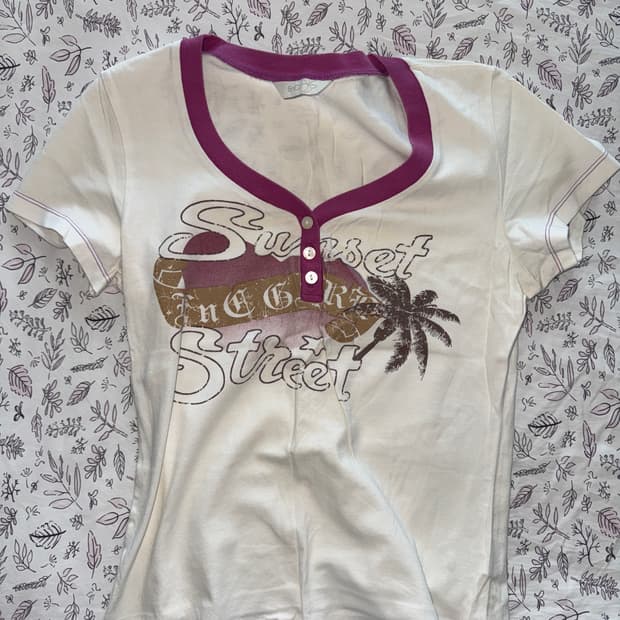 VTG SUNSET BUTTON TOP