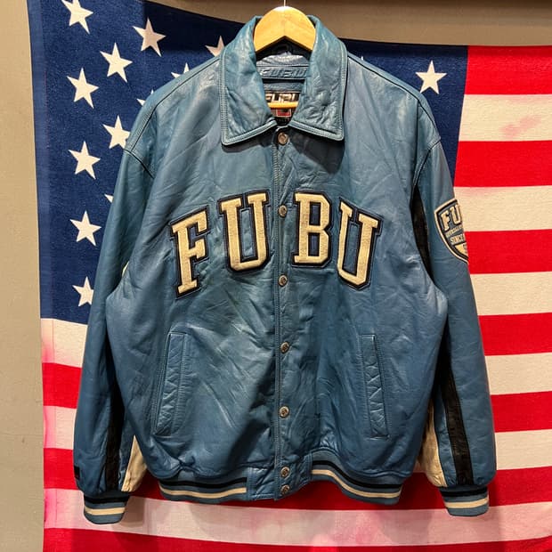 FUBU 후부 레더 스타디움 자켓