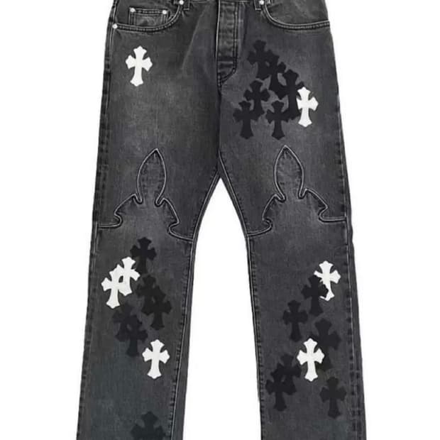 크롬하츠 보이스카웃 크로스패치 플레어 데님 36