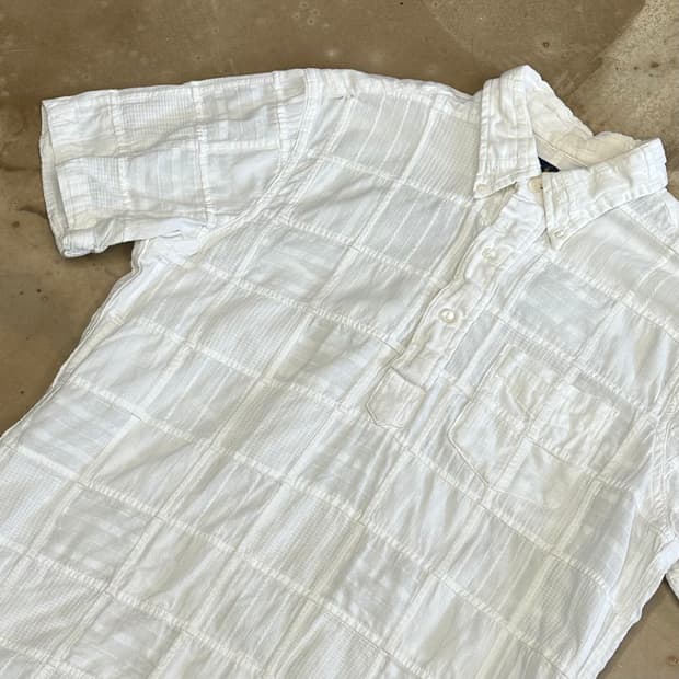 M 폴로랄프로렌 화이트 워크 반팔 셔츠