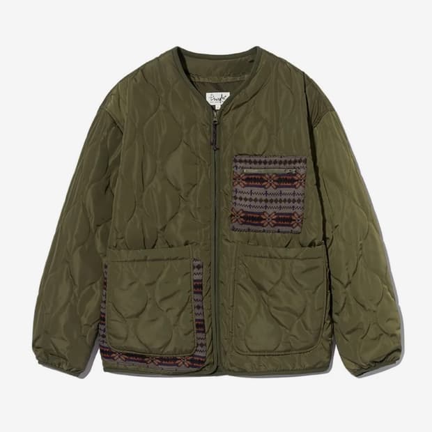 니트믹스 투웨이 포켓 퀄팅자켓