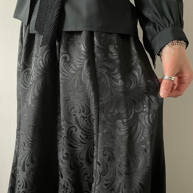 patterned long skirt