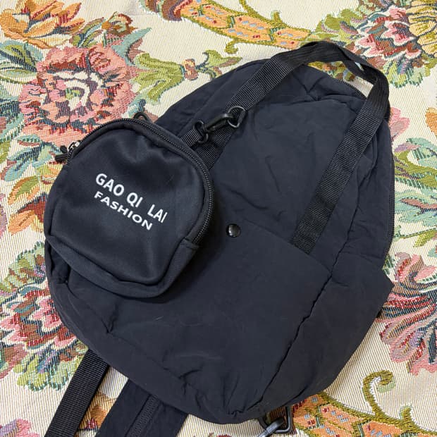 GAO QI LAI 블랙 미니 백팩 