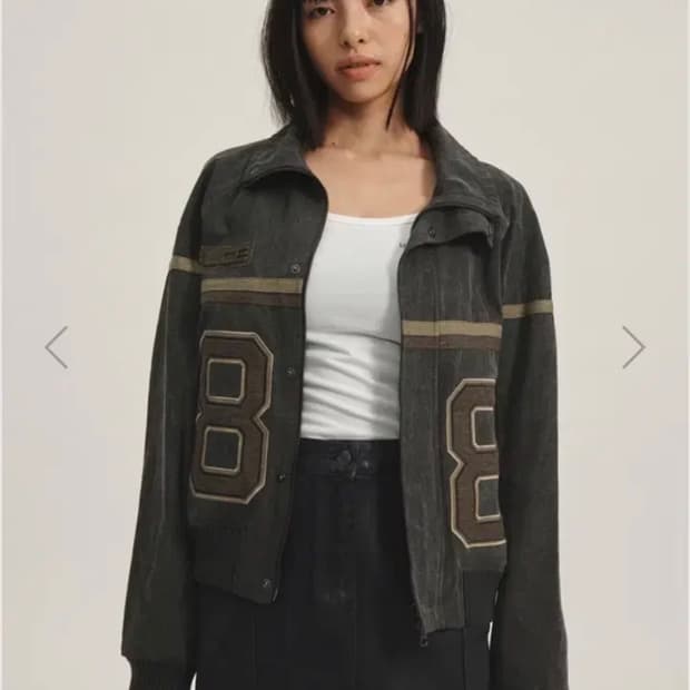 마뗑킴 피치스 레이싱점퍼 s