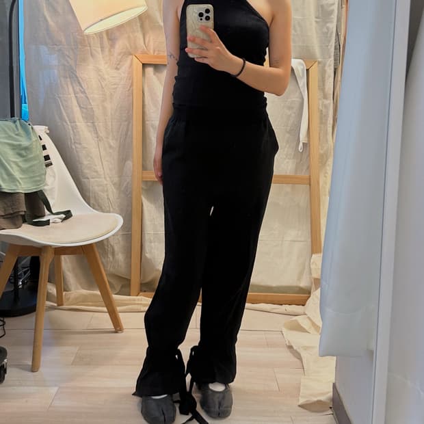 [OSNOSIS] hem string pants