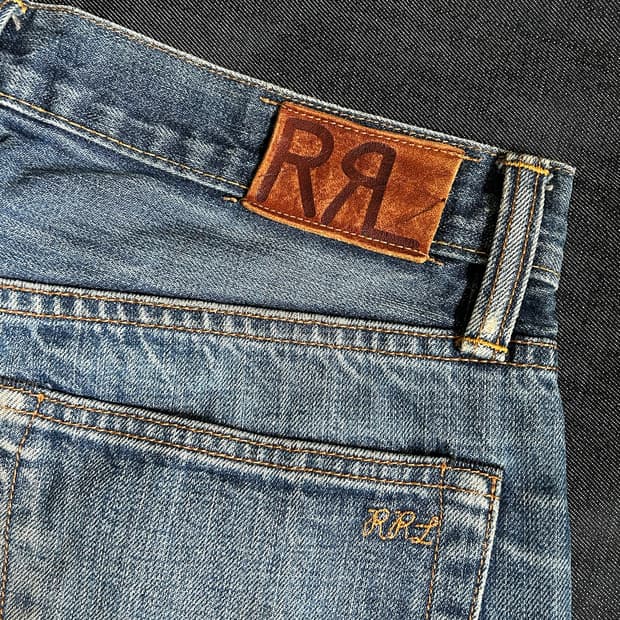 RRL cut off denim pants Made in USA