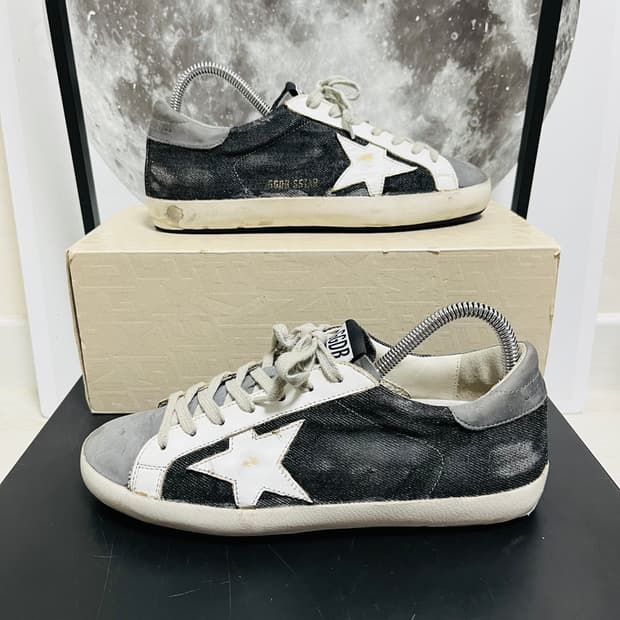 정품 39) 골든구스 빈티지 흑청 스니커즈 250~255