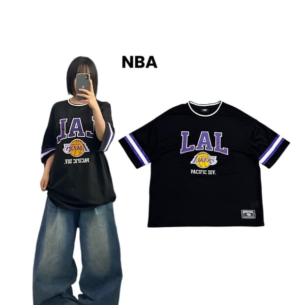 NBA 레이커스 베스킷볼 반팔 티셔츠